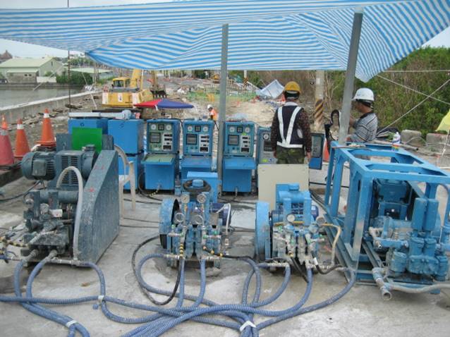 定壓CB漿材(皂土水泥漿)及SS1漿材