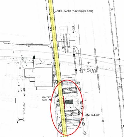 潛盾隧道豎坑與既有大型MEA電纜隧道間隔僅約0.68m