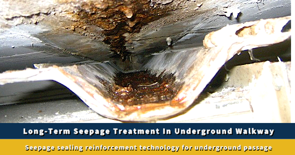 Reinforcement : Long-Term Seepage Treatment In Underground Walkway